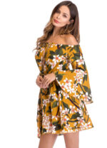 Celino Women's Sexy Multicolor Floral Off shoulder Mini Dress - Celino Corp.