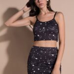Celino Women's Sexy Black Cats Round Neck Mini Dress - Celino Corp.