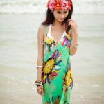 Celino Women's Sexy Sea Green With Multi Color Sleeveless Mini Dress - Celino Corp.