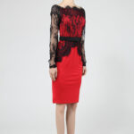 Celino Women's Sexy Red Long Sleeve Mini Dress - Celino Corp.