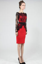 Celino Women's Sexy Red Long Sleeve Mini Dress - Celino Corp.