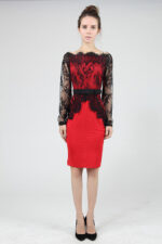 Celino Women's Sexy Red Long Sleeve Mini Dress - Celino Corp.