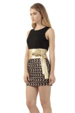 Celino Women's Sexy Black And Gold Sleeveless Mini Dress - Celino Corp.