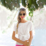 White Women's Long Sleeve  Black Casual V-Neck Floral Printing T-Shirt Tops - Image 2