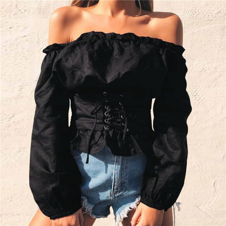 Black Women's Long Sleeve  Black Casual V-Neck Floral Printing T-Shirt Tops - Celino Corp.