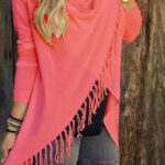 Pink Women's Long Sleeve  Black Casual V-Neck Floral Printing T-Shirt Tops - Celino Corp.