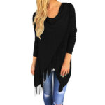 Black Women's Long Sleeve  Black Casual V-Neck Floral Printing T-Shirt Tops - Celino Corp.
