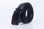Celino Black 100% Leather Belt Adjustable Ratchet Slide Buckle One Size Fits All - Celino Corp.