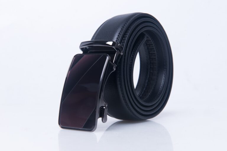 Celino Black 100% Leather Belt Adjustable Ratchet Slide Buckle One Size Fits All - Celino Corp.