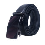 Celino Black 100% Leather Belt Adjustable Ratchet Slide Buckle One Size Fits All - Celino Corp.