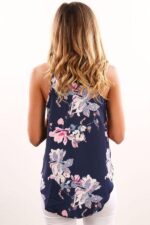 Women's Long Sleeve  Black Casual V-Neck Floral Printing T-Shirt Tops - Celino Corp.