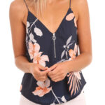 Women's Multicolor Half Sleeve Casual V-Neck Floral Printing T-Shirt Tops