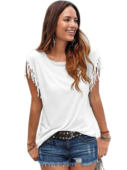 Women's Multicolor Half Sleeve Casual V-Neck Floral Printing T-Shirt Tops