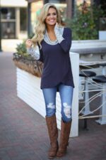 Women's Multicolor Half Sleeve Casual V-Neck Floral Printing T-Shirt Tops - Image 2