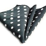Black White Dots Pocket Square for Men - Premium Silk Handkerchiefs for Suits