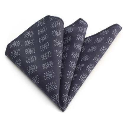 Black White/Snowflakes Pocket Square for Men - Premium Silk Handkerchiefs for Suits - Celino Corp.