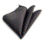 Black/White/Blue & Pink Dots Pocket Square for Men - Premium Silk Handkerchiefs for Suits - Celino Corp.