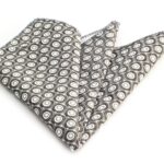 White Doted Pocket Square for Men - Premium Silk Handkerchiefs for Suits