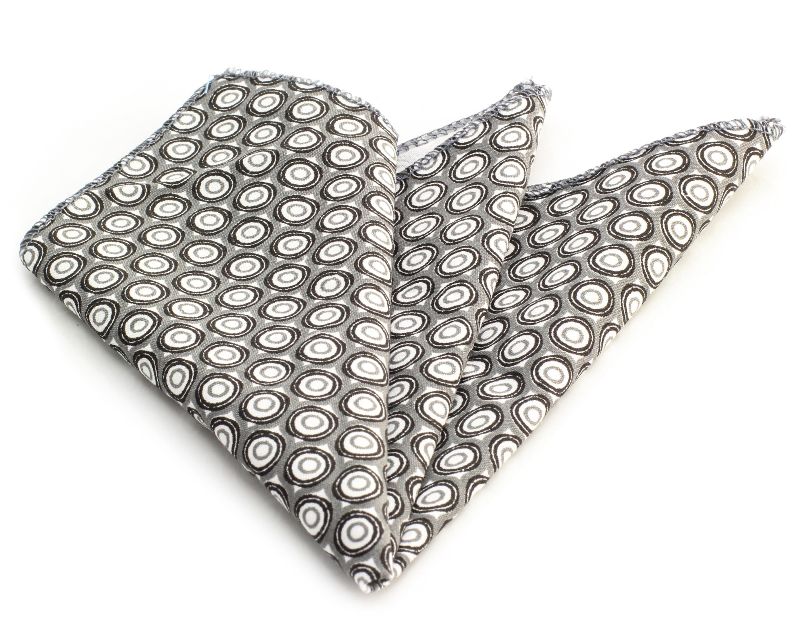 CEHA018_1 White Doted Pocket Square for Men - Premium Silk Handkerchiefs for Suits - Image 1
