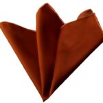 Solid Orange Pocket Square for Men - Premium Silk Handkerchiefs for Suits