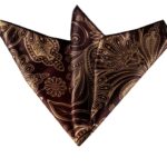 Gold Paisley Pocket Square for Men - Premium Silk Handkerchiefs for Suits