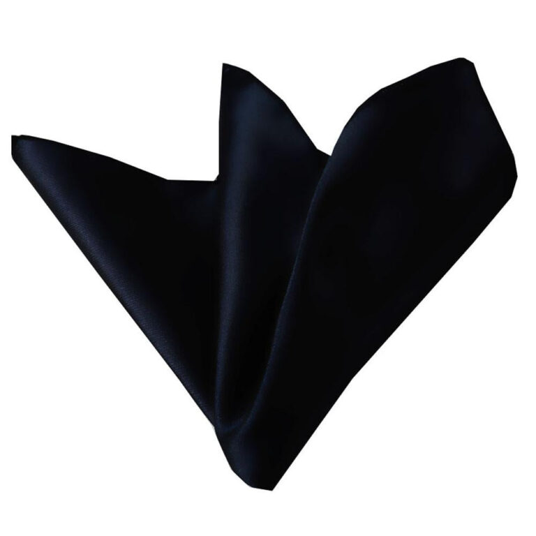 Solid Navy Blue Pocket Square for Men - Premium Silk Handkerchiefs for Suits - Celino Corp.