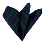 Green Blue Red Stripes Pocket Square for Men - Premium Silk Handkerchiefs for Suits - Celino Corp.