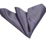 Grey with White Patterns Pocket Square for Men - Premium Silk Handkerchiefs for Suits