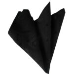 Black Paisley Pocket Square for Men - Premium Silk Handkerchiefs for Suits