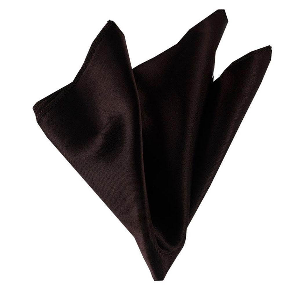 CEHA057 Chocolate Brown Pocket Square for Men - Premium Silk Handkerchiefs for Suits - Celino Corp.