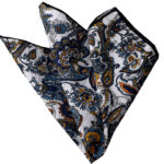 Beige Brown Plaid Pocket Square for Men - Premium Silk Handkerchiefs for Suits