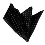 Black Gray Dots Pocket Square for Men - Premium Silk Handkerchiefs for Suits - Celino Corp.