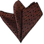 Tiger Orange & Black Pocket Square for Men - Premium Silk Handkerchiefs for Suits