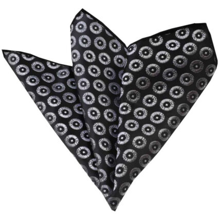 Black Pocket Square for Men - Premium Silk Handkerchiefs for Suits - Celino Corp.