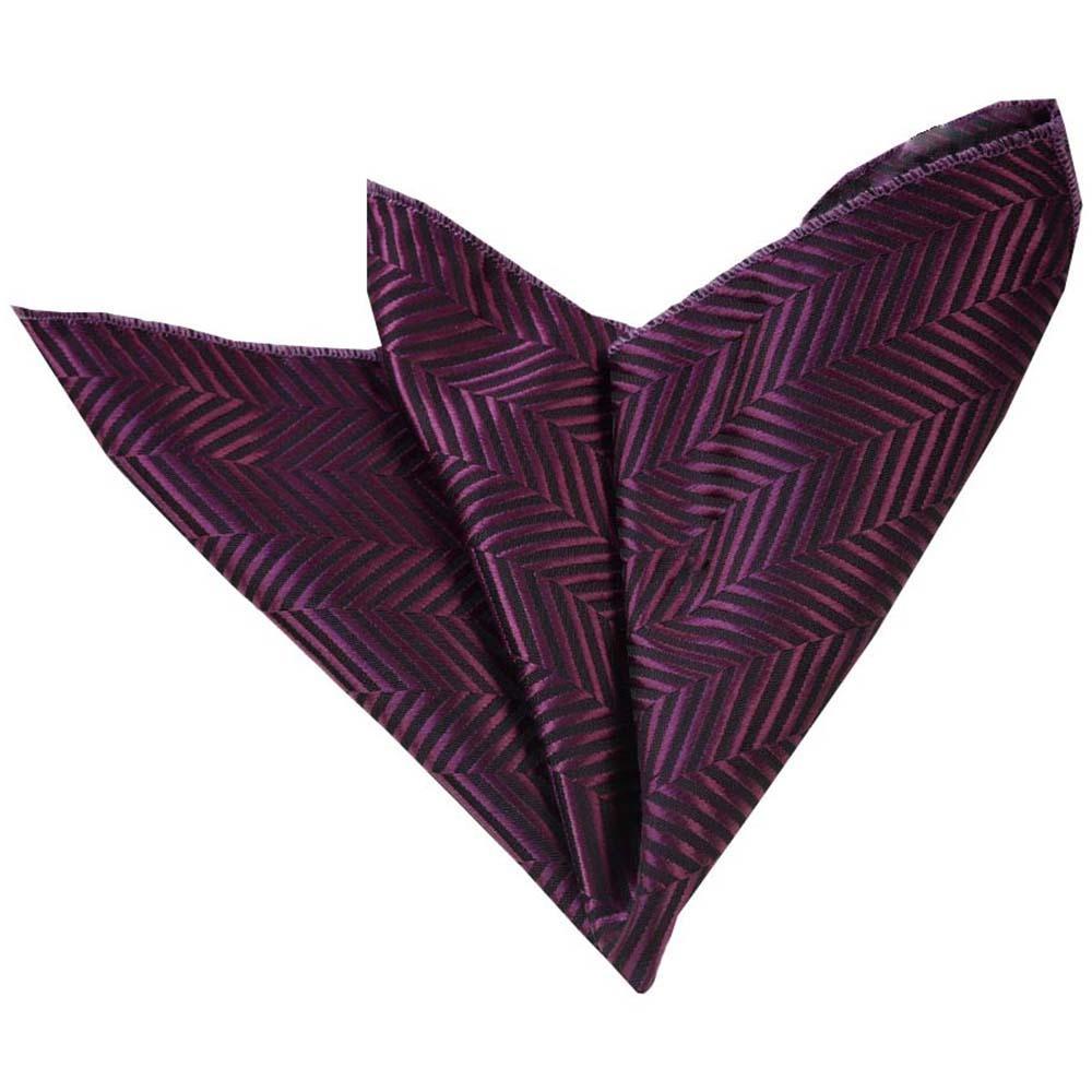 CEHA077 Violet Purple Black Pocket Square for Men - Premium Silk Handkerchiefs for Suits - Celino Corp.