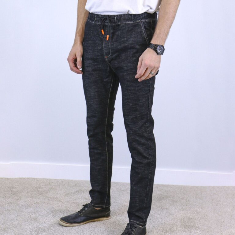 Dark Grey Slim Fit Jogger Jeans For Men - Fashion Skinny Cotton Sweatpants Zipper with Pockets - Celino Corp.