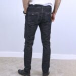 Dark Grey Slim Fit Jogger Jeans For Men - Fashion Skinny Cotton Sweatpants Zipper with Pockets - Celino Corp.
