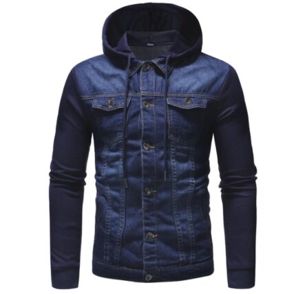 Blue Long Sleeve Winter Denim Jacket for Men - High Quality Detachable Outerwear Coat Jacket - Celino Corp.