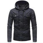 Grey Long Sleeve Winter Denim Jacket for Men - High Quality Detachable Outerwear Coat Jacket - Celino Corp.