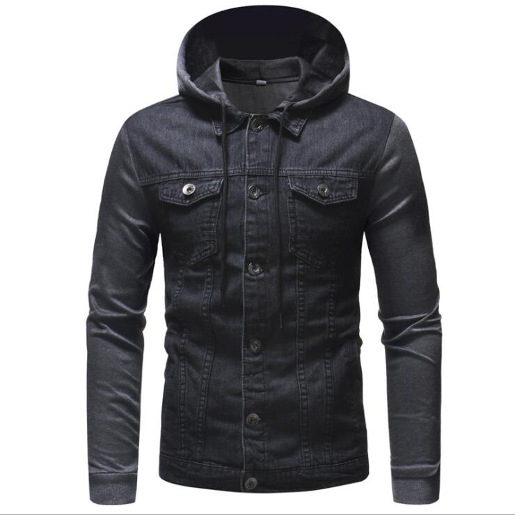 Grey Long Sleeve Winter Denim Jacket for Men - High Quality Detachable Outerwear Coat Jacket - Celino Corp.