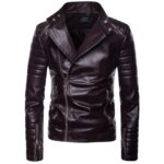 Dark Brown Long Sleeve Winter Jacket for Men - High Quality Biker Detachable Outerwear Coat Jacket - Celino Corp.