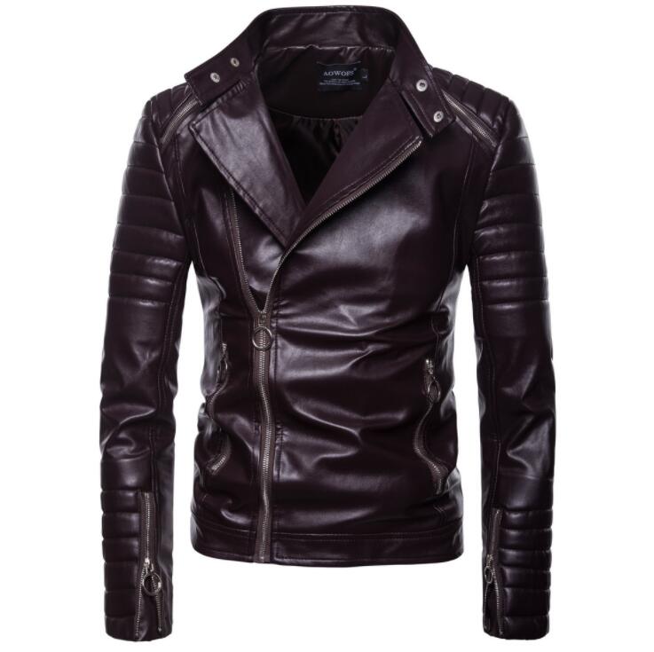 Dark Brown Long Sleeve Winter Jacket for Men - High Quality Biker Detachable Outerwear Coat Jacket - Celino Corp.