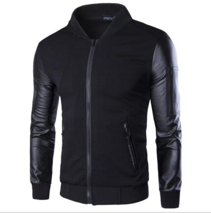 Black Fall Long Sleeve Winter Cotton Jacket for Men - High Quality Bomber Detachable Outerwear - Celino Corp.