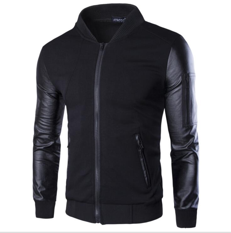 Black Fall Long Sleeve Winter Cotton Jacket for Men - High Quality Bomber Detachable Outerwear - Celino Corp.