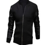 Black Long Sleeve Summer Cotton Jacket for Men - High Quality Bomber Detachable Outerwear Coat - Celino Corp.