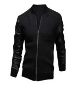 Black Long Sleeve Summer Cotton Jacket for Men - High Quality Bomber Detachable Outerwear Coat - Celino Corp.