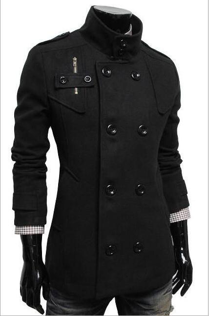 Black Fall Long Sleeve Winter Cotton Jacket for Men - High Quality Trench Detachable Outerwear - Celino Corp.