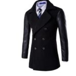 Black Long Sleeve Winter Cotton Jacket for Men - High Quality Trench Detachable Outerwear Coat - Celino Corp.