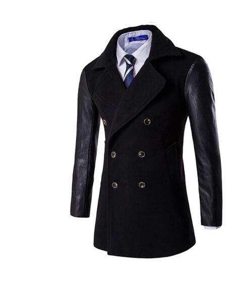Black Long Sleeve Winter Cotton Jacket for Men - High Quality Trench Detachable Outerwear Coat - Celino Corp.