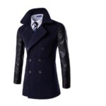 Blue Long Sleeve Winter Cotton Jacket for Men - High Quality Trench Detachable Outerwear Coat Jacket - Celino Corp.